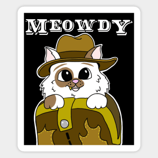 Meowdy Cowboy Extremely Cute Kitty Cat Magnet